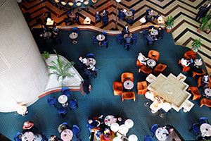 Il Wi-Fi per Centri Commerciali Veduta dall'alto dell'interno di un centro commerciale